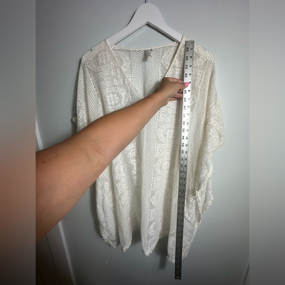 Seafolly Mesh  Boho  Cream  Beach Pool  Mesh Kaftan Coverup Size S/M - Picture 14 of 14